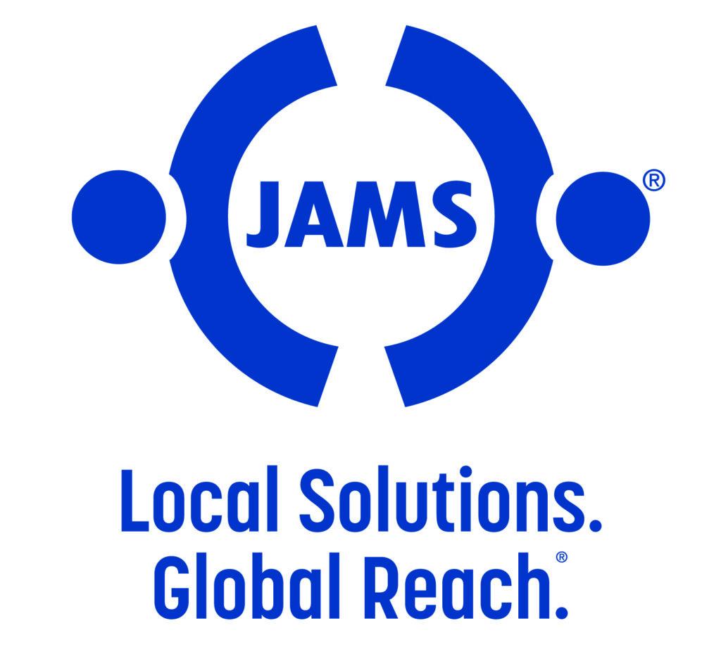 JAMS Logo Tagline Blue CMYK PRINT SQUARE