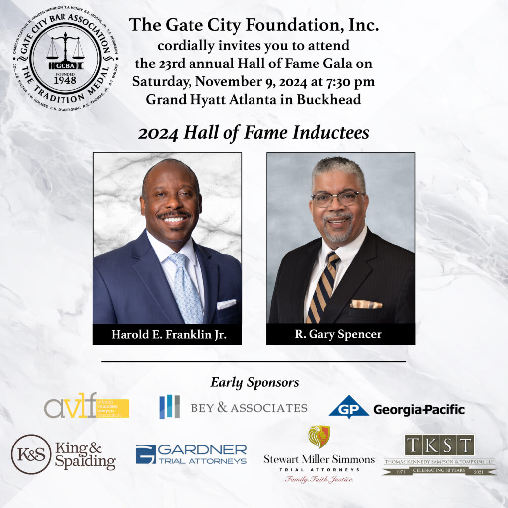 2024 Hall of Fame Gala Gate City Bar Association Atlanta